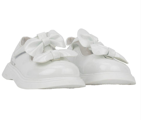 Little a white bow shoe la24501
