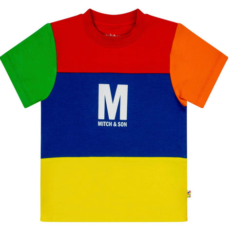 Mitch and son Vigo colour block t shirt ms24219