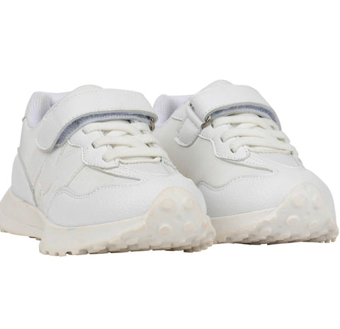 Mitch and son runner trainer bright white ms24514