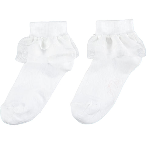 A dee Frill white ankle socks s222909