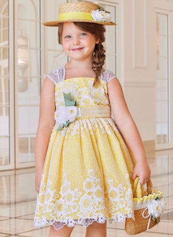 Abel and Lula ORGANZA DRESS WITH EMBROIDERY 5037