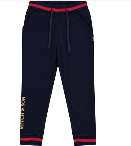 Mitch and son Franklin navy joggers ms22513