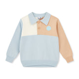 Mitch and son Jude knitted polo
