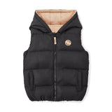 Mitch and son James reversible gilet