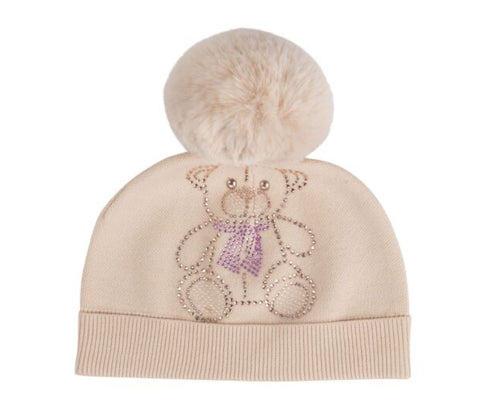 A dee Sabrina teddy pom pom hat