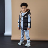Mitch and son James reversible gilet