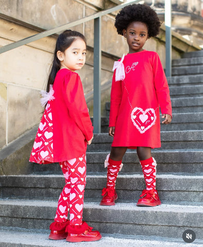 A dee Lola heart print leggings set