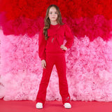 Adee Luna bow flare tracksuit
