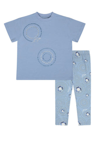 A dee Pam iced blue leggings set