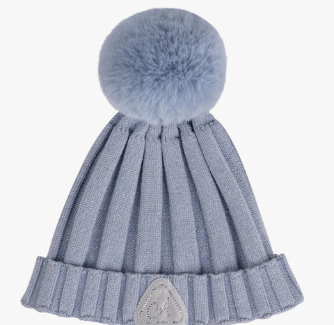 A dee Paola knitted lurex pom hat