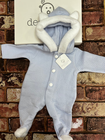 Deolinda blue pom pom suit