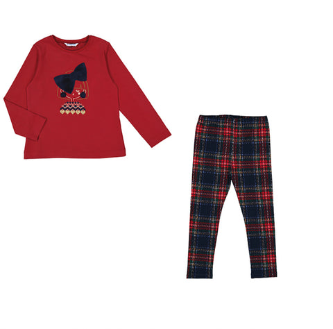 Mayoral tartan leggings set