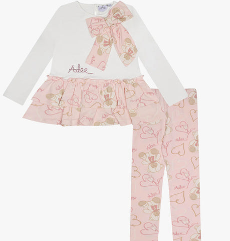 A dee Summer teddy print leggings set