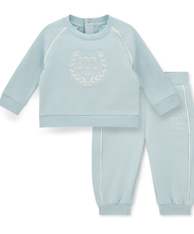 Mitch and son Matthew sky blue tracksuit