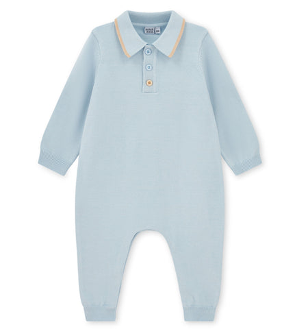 Mitch mini knitted polo romper