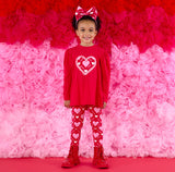 A dee Lola heart print leggings set