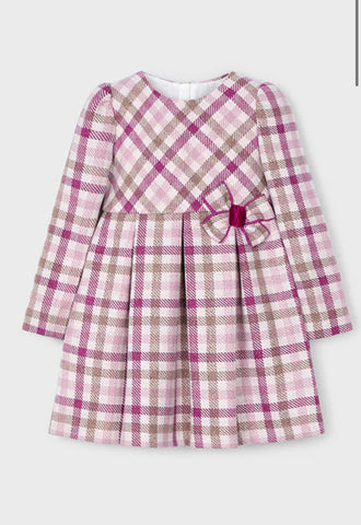 Mayoral plaid rose dress 4914