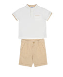 Mayoral linen shorts set 3282