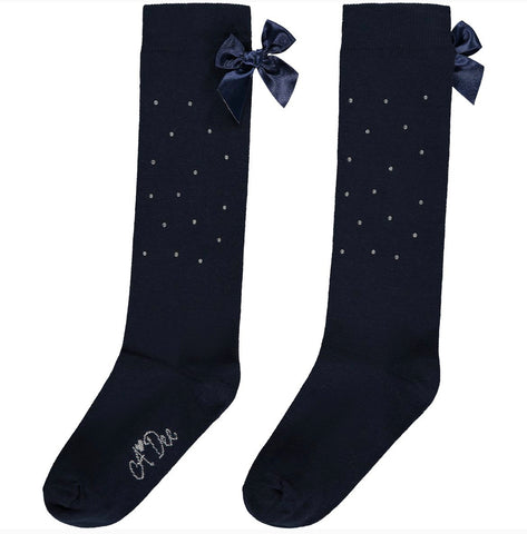 Adee diamanté socks navy