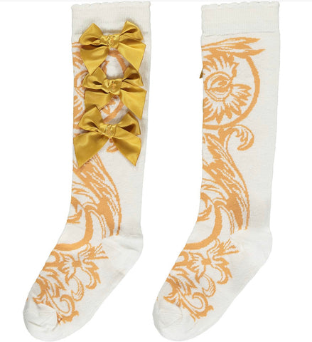 A dee Bianca baroque knee high socks