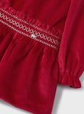 Mayoral red velvet dress 2938