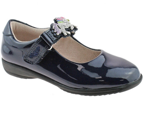 Lelli kelly navy patent unicorn shoe