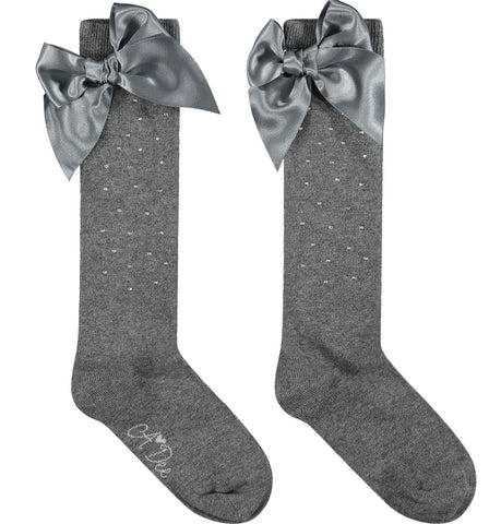 A dee Tara diamanté grey kenn high socks w224932
