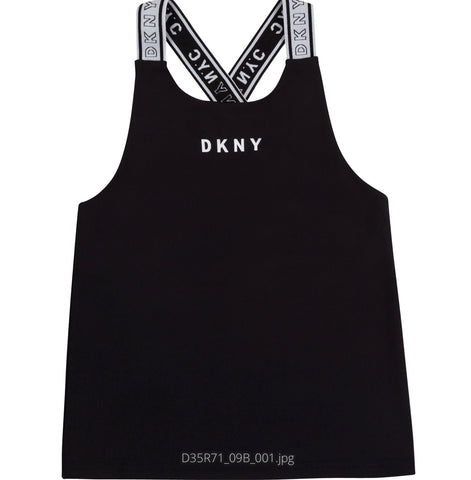 Dkny black vest top d35r71